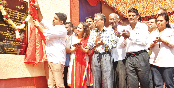 TCP Minister Vijai Sardesai laying the foundation stone for the Rs 24-crore multipurpose educational complex at Borda on Wednesday. TCP Minister Vijai Sardesai laying the foundation stone for the Rs 24-crore multipurpose educational complex at Borda on Wednesday.