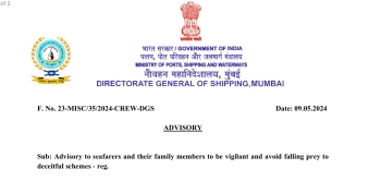 Directorate General of Shipping raises alarm on fraudulent schemes targeting seafarers and their families