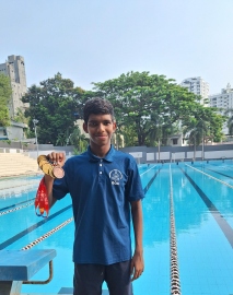 ﻿Aahil shines at deaf senior swimming national c'ship