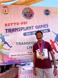﻿Umesh wins 2 gold, 1 bronze at National Transplant Games