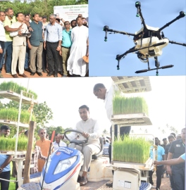 ﻿CM launches kharif season with 4,000-hectare mechanisation target
