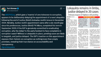 Goa Govt delays appointment of new Lokayukta: LoP slams