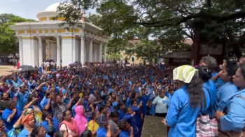 ﻿Anganwadi workers in Goa join national strike, renew call for govt employee status and full benefits