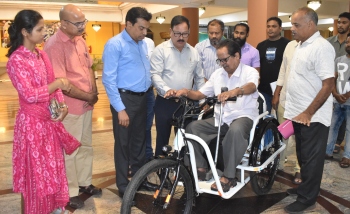Tricycle gifted to senior with BJP state prez’s support