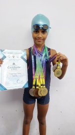 ﻿Aradhya Borkar bags 7 medals at State Aquatic Championship