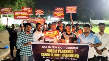 Youth Cong holds candle march at BITS Pilani