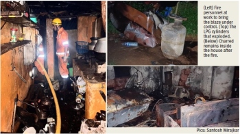 Margao house burns as family prepares to view red moon