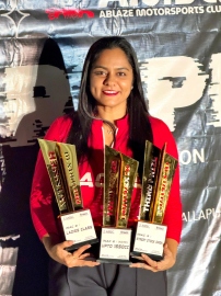 ﻿Ashrafi Gaikwad wins 3 podiums at AMSC Bangalore round