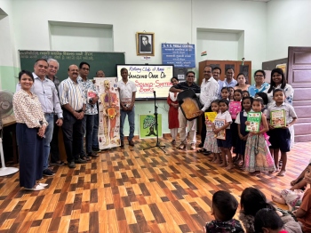 ﻿Rotary Club donates sound system and books to Panaji school