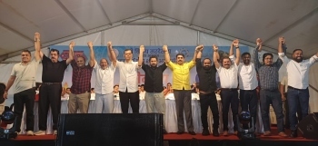 Opposition leaders unite at Narkasur event, call to ‘burn the ruling Narkasur’