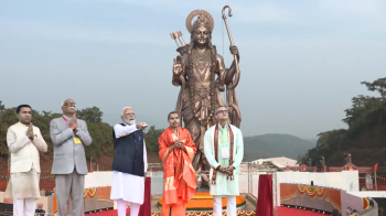 ﻿PM Modi unveils Asia’s tallest 77-foot bronze Shri Ram statue at Partagali Math in Canacona