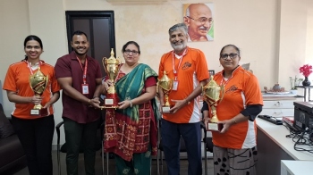 ﻿Govt College Quepem excel at State Civil Service Badminton tournament
