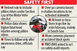 Govt plans helmet rule for pillion riders