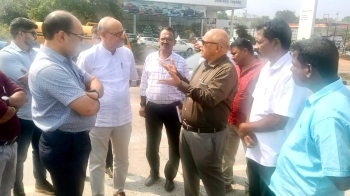 PWD minister inspects flyover works, reviews bypass roads at Loutolim, Kesarval
