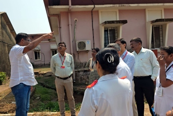 MLA reviews Tuem hospital facilities with staff, patients