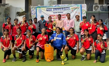 Rosary College Navelim excel in hockey women inter-collegiate c'ship