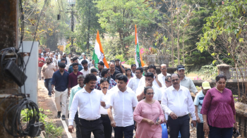 Congress begins statewide People’s Dandi March from Velsao over land, project disputes