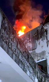 Second fire incident in Mapusa, fish market rooftop tanks gutted