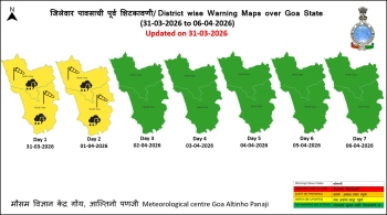 IMD Goa issues yellow alert; thunderstorms, gusty winds likely till April 2