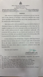 Goa asks OMCs to ensure 60% commercial LPG supply to hotels, dhabas, etc