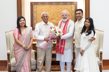 CM, family meet PM, Shah in Delhi