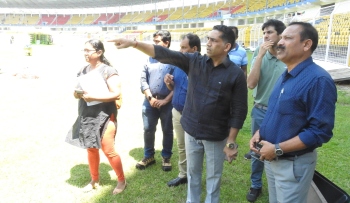 ﻿Gaude inspects Fatorda stadium, says ground to be ready in 10 days