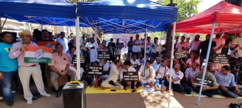 Cong leaders stage protest in Vasco