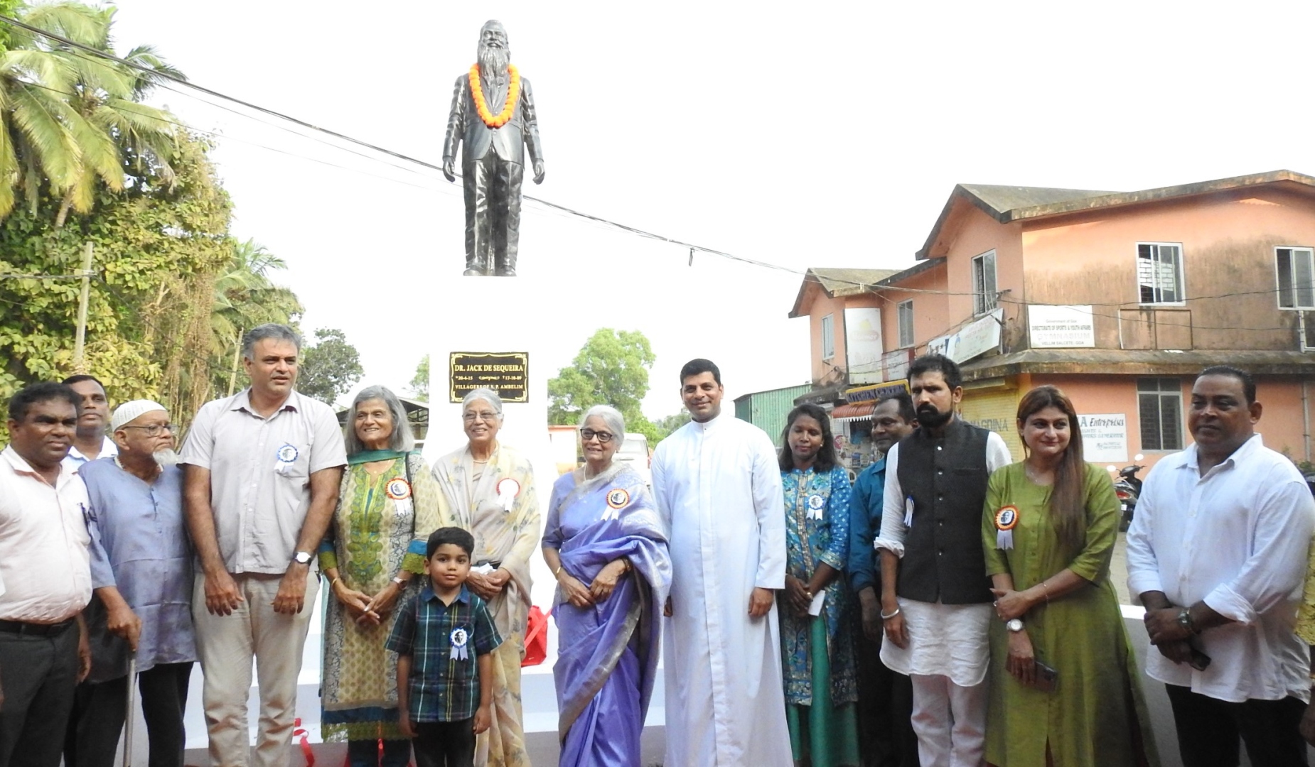 Ambelim honours Dr Sequeira, installs life-size statue in village