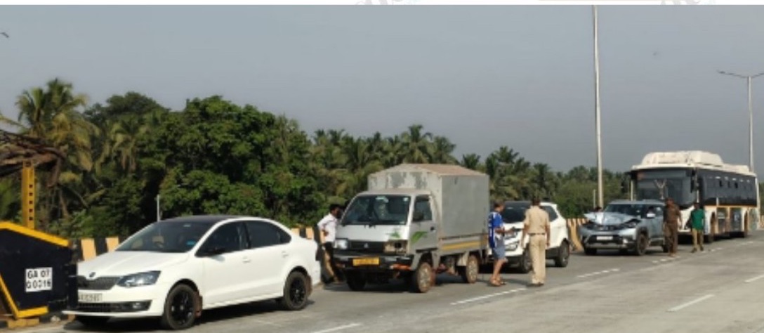 Multi-Vehicle Collision on Calapor Flyover in Bambolim Linked to Stray Cattle Presence
