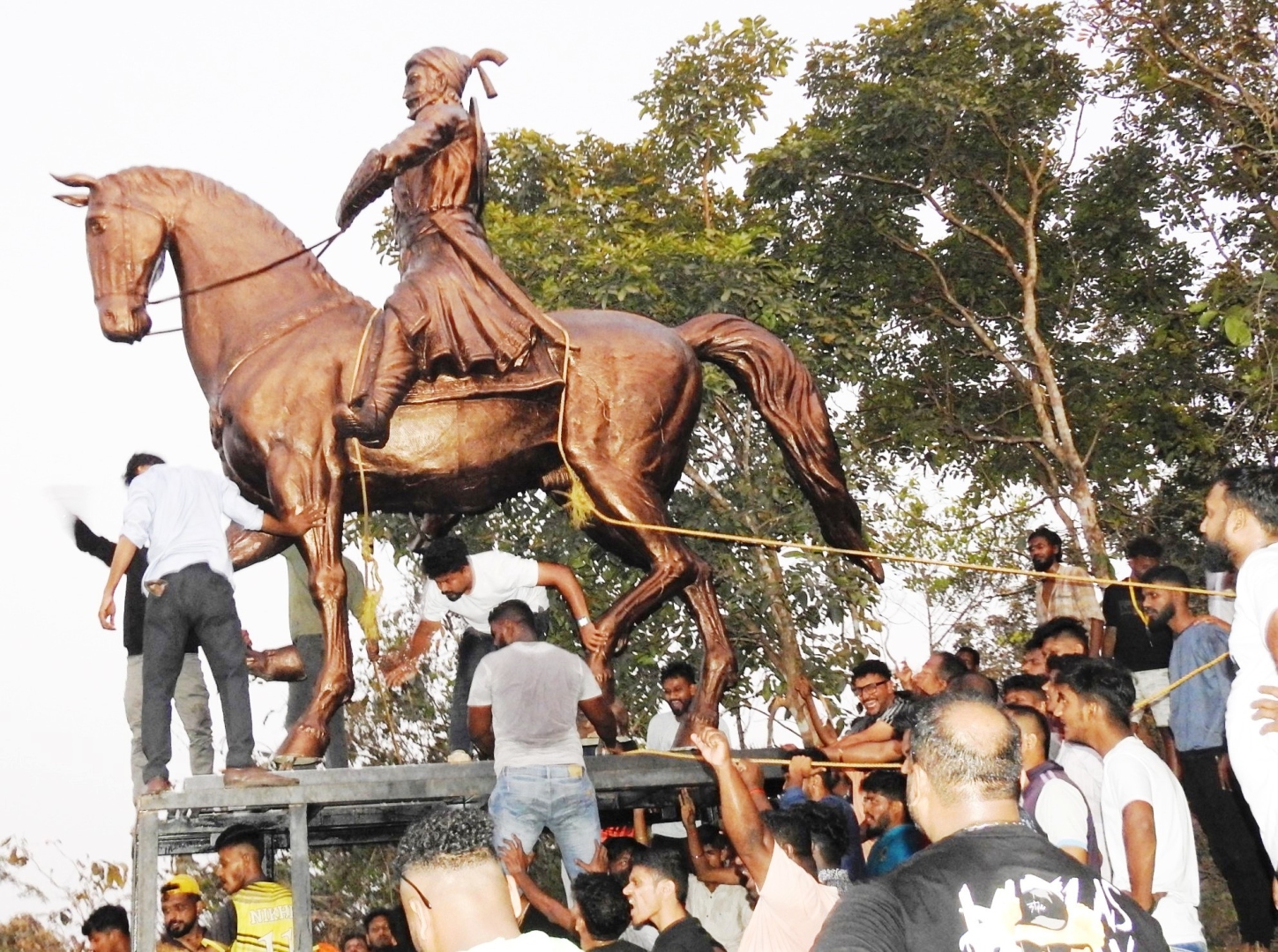 Shivaji statue at isolated place, questions arise over its security