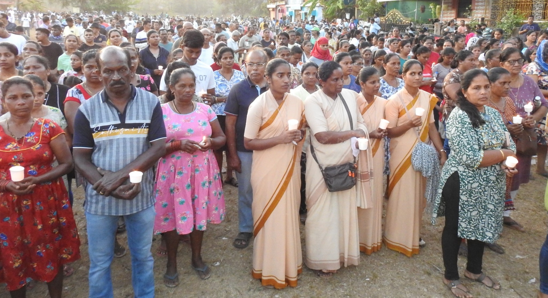 Shivaji statue row: Areal villagers invoke Almighty in candlelit rally, pray for peace