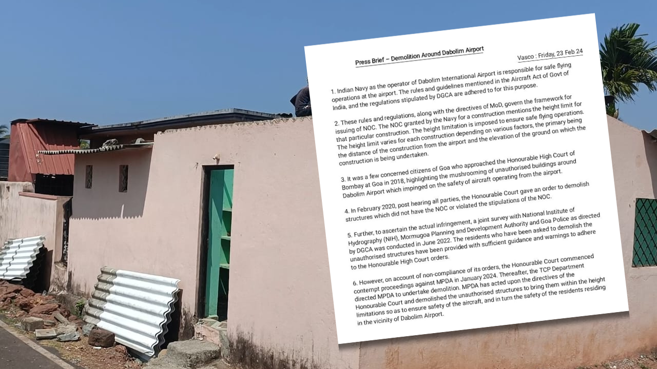 Demolition of structures in funnel zone per HC orders: Navy