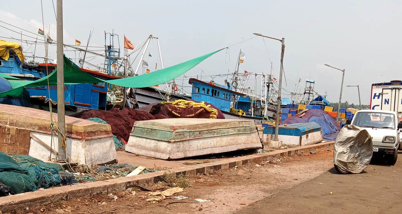 Extended portion of Cutbona fishing   jetty yet to be commissioned