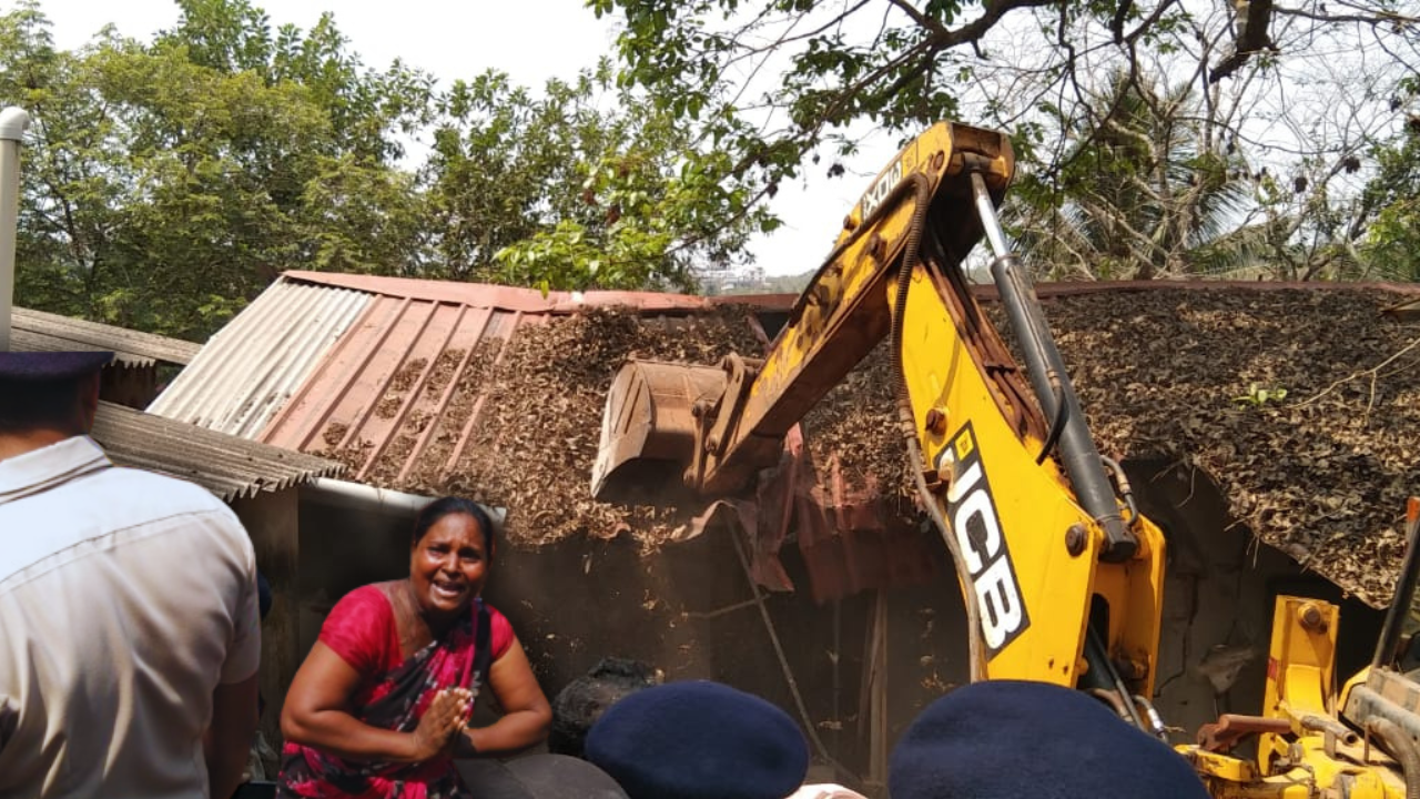Tensions rise as illegal structures demolished in Sangolda despite pleas