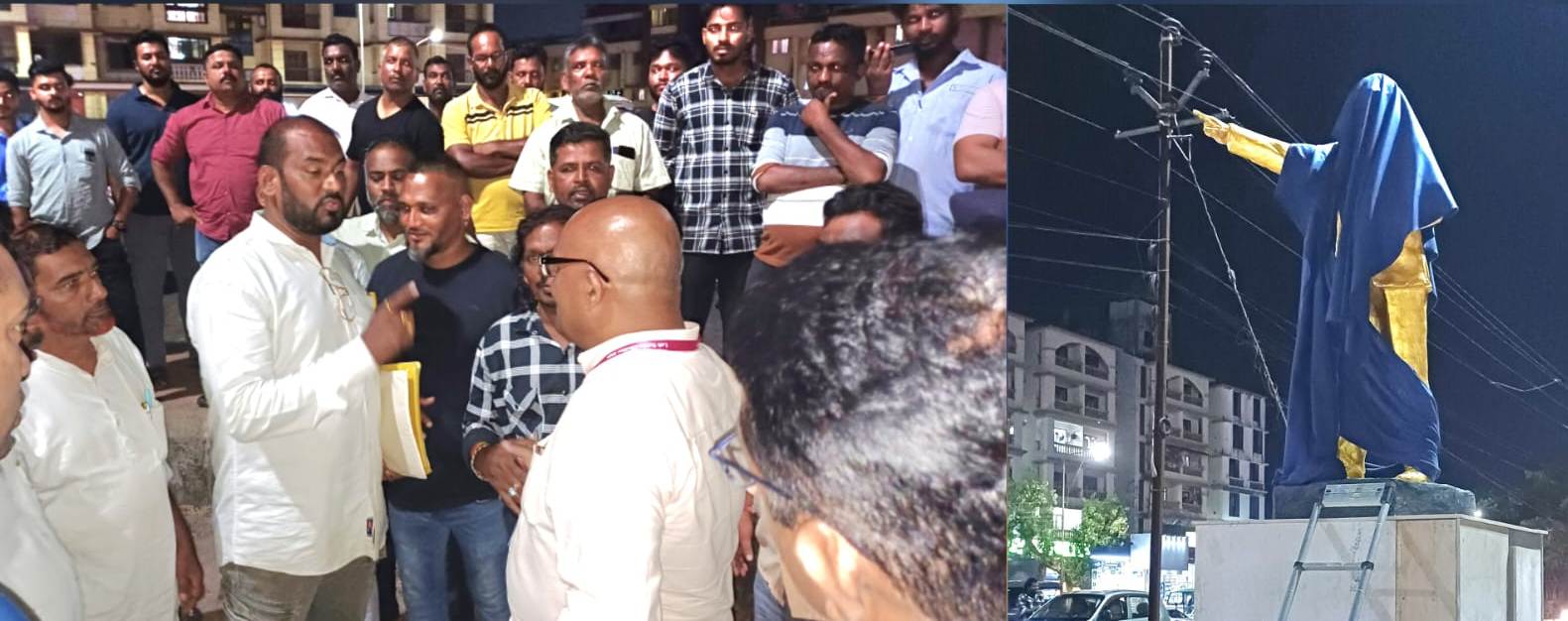 Tense moments as life-size statue of Dr Ambedkar installed at Aquem