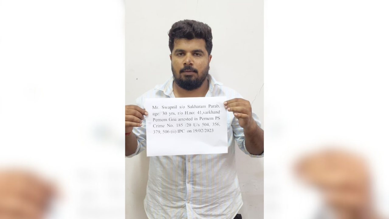 Notorious criminal  Swapnil Parab arrested by Mopa Airport Police