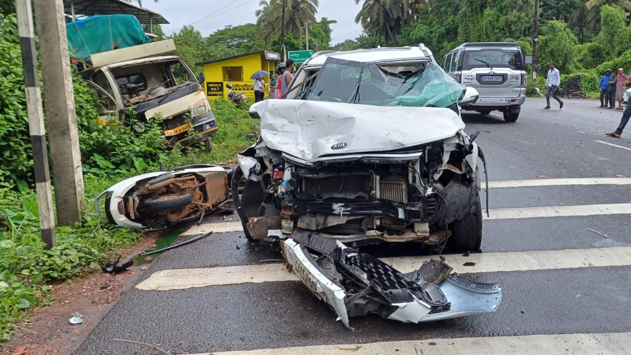 Multiple-vehicle accident injures three at Dramapur; second incident in a week