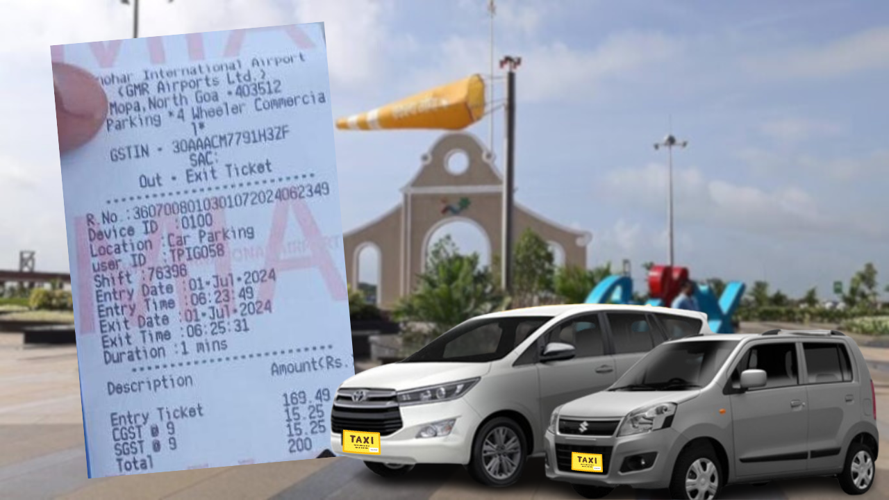Taxi operators in Goa protest sharp rise in Mopa Airport parking fees