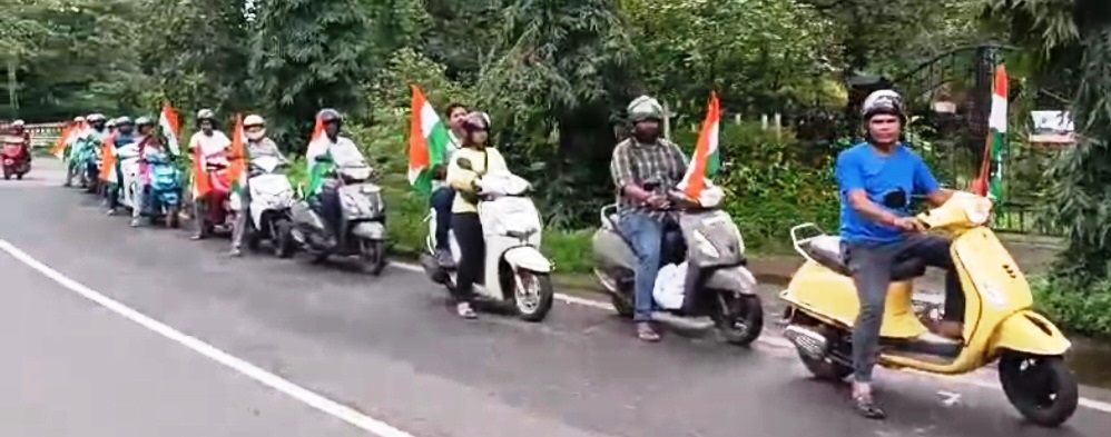 Curtorim BJP Mandal holds   Independence Day bike rally