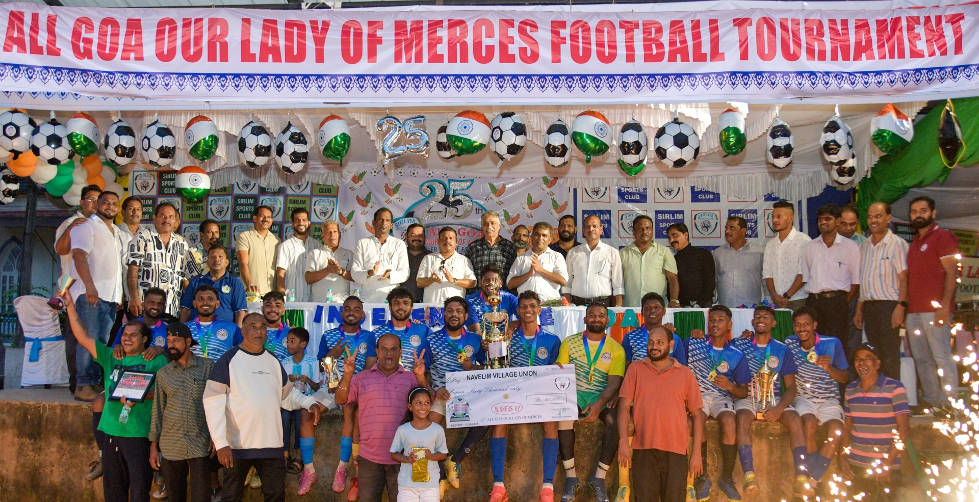 25th OL Merces Football: Navelim Villagers Union edge Ambelim SC for title