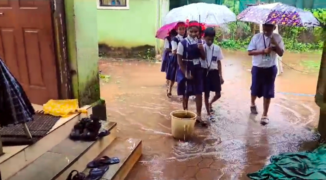 Waterlogged Usgao school leaves students struggling