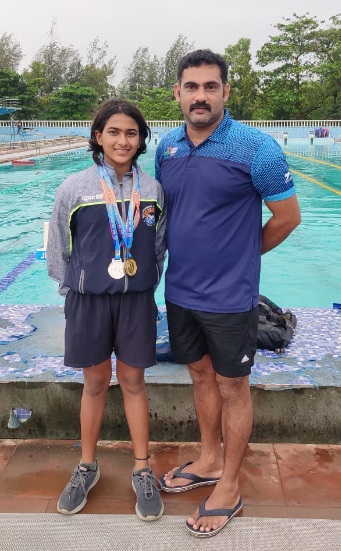 ﻿Goa’s young swimming sensation Purvi Naik credits her success to parents and coach Sujith
