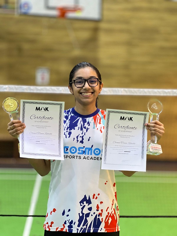 ﻿Goan girl Chanel wins U17 doubles badminton title in Qatar