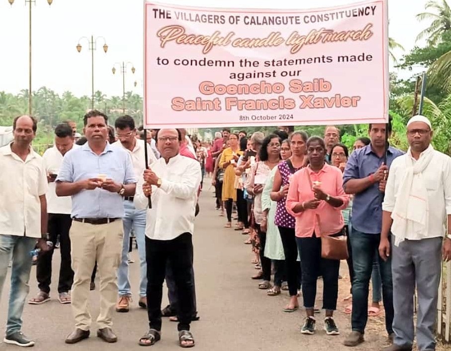 Calangute locals march against remarks on Goencho Saib
