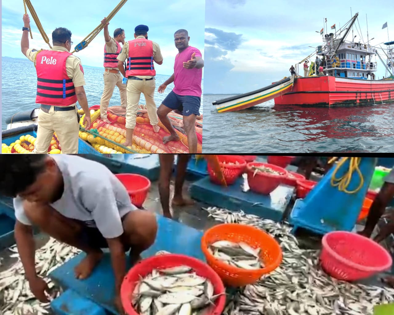 Betul coastal police seize outside   fishing boat off Benaulim coast