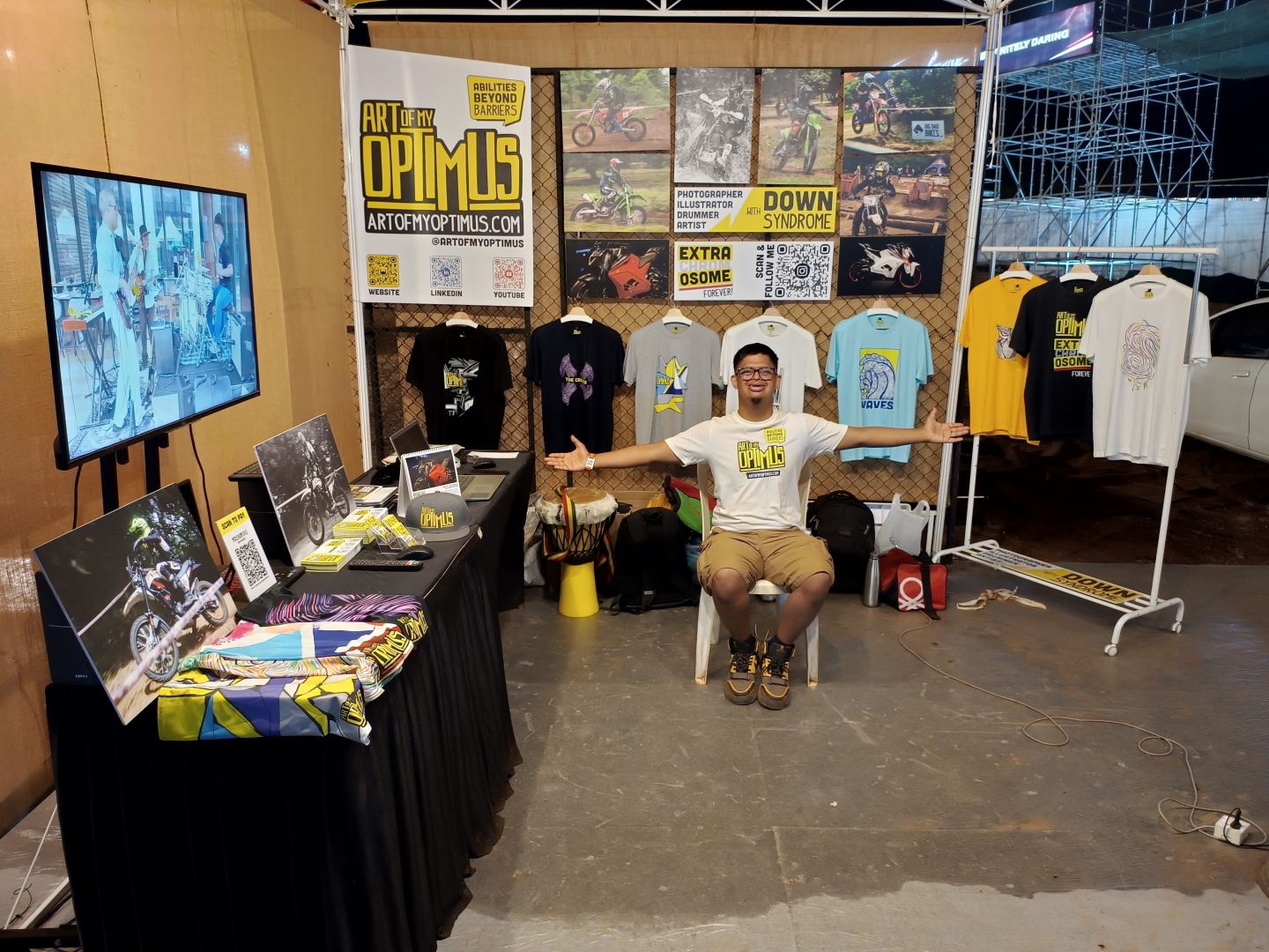 A motorsports photographer, this  youth says Down syndrome is power