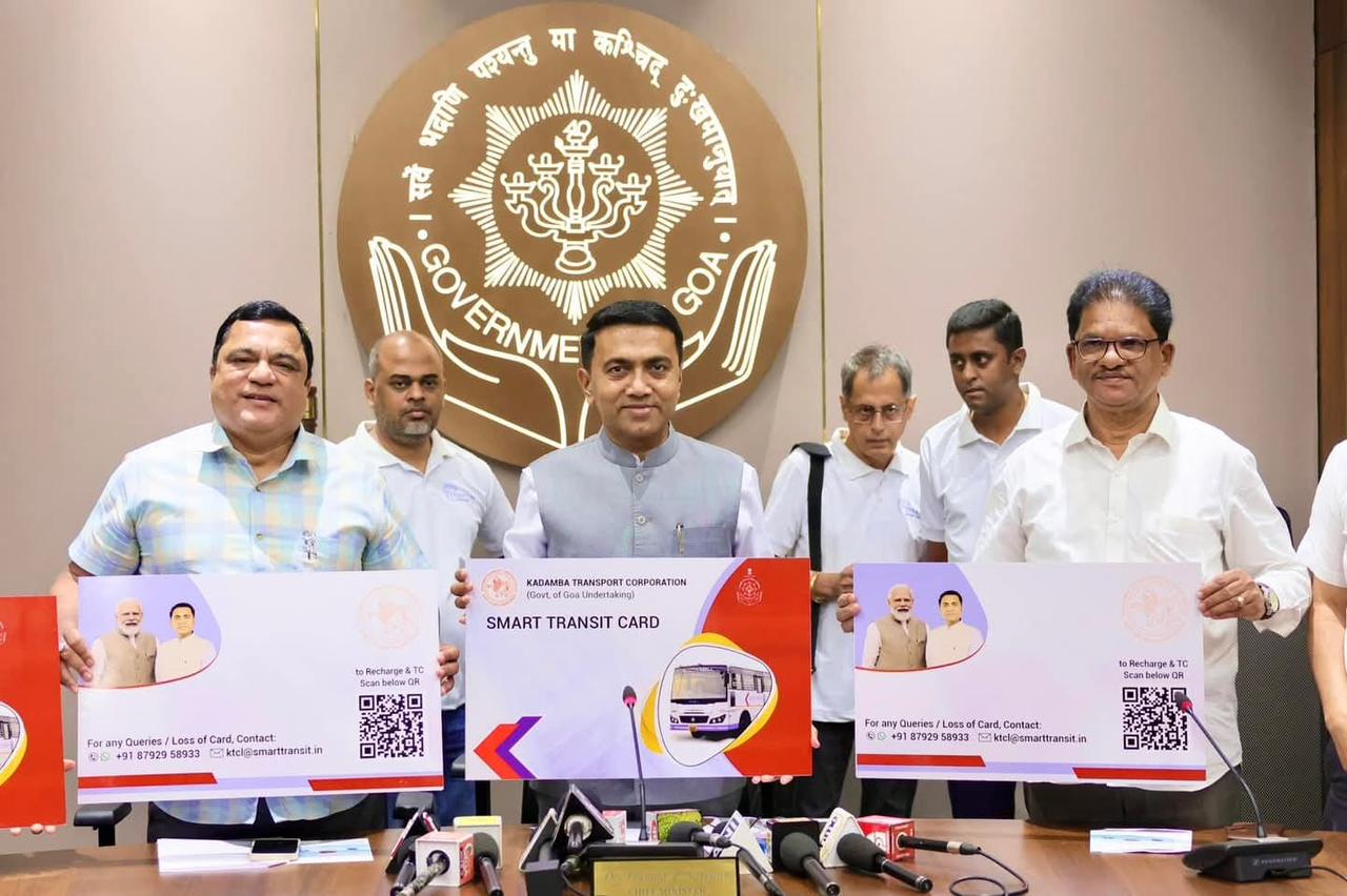CM Pramod Sawant launches Smart Transit card for KTCL buses
