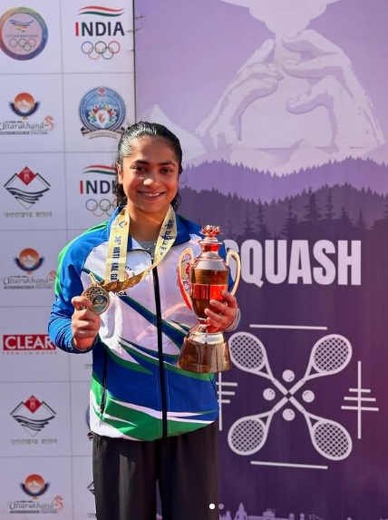 Akanksha Salunkhe defends squash gold at National Games