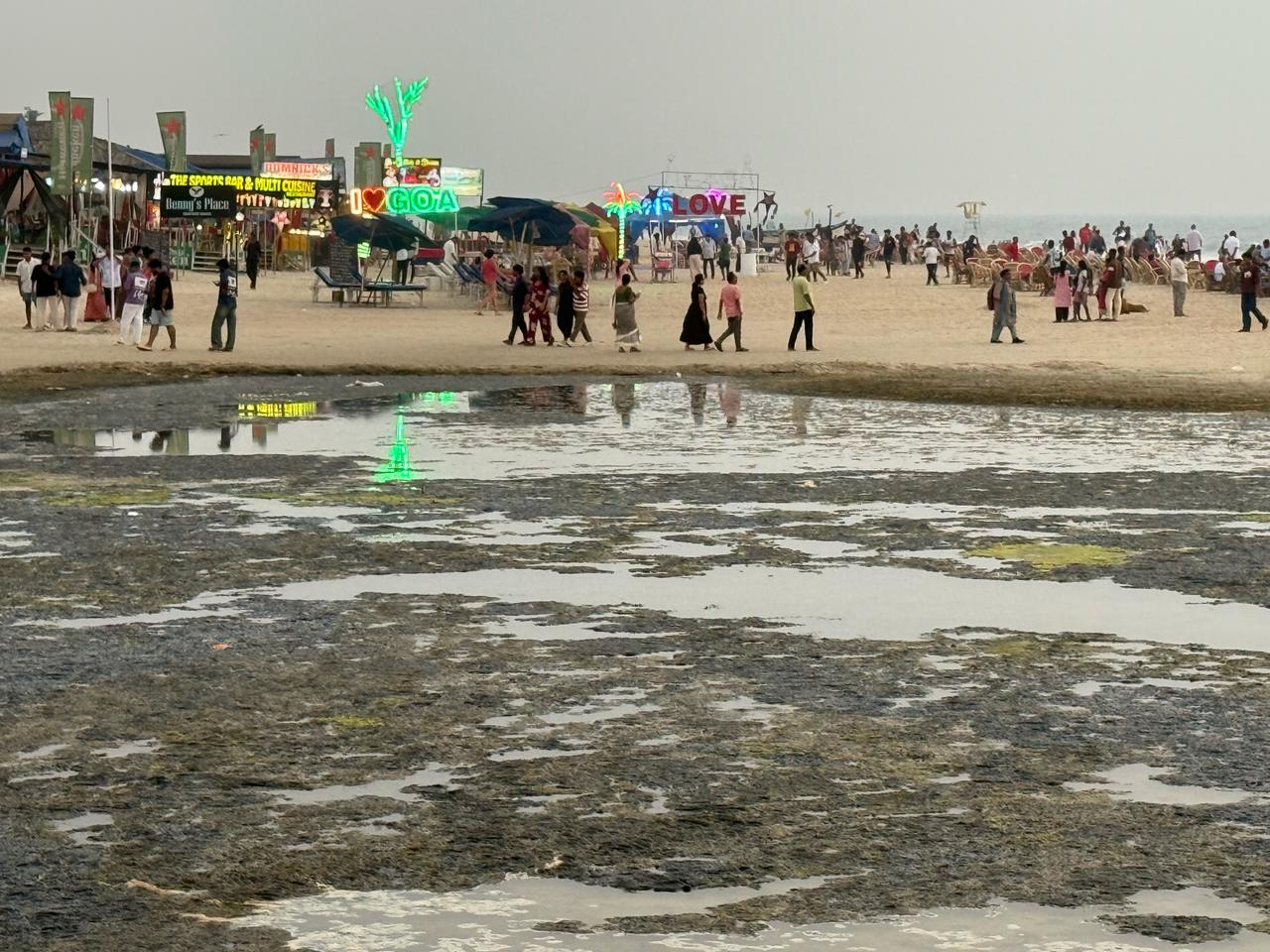 Despite contaminated creek, Colva beach witnesses tourist influx