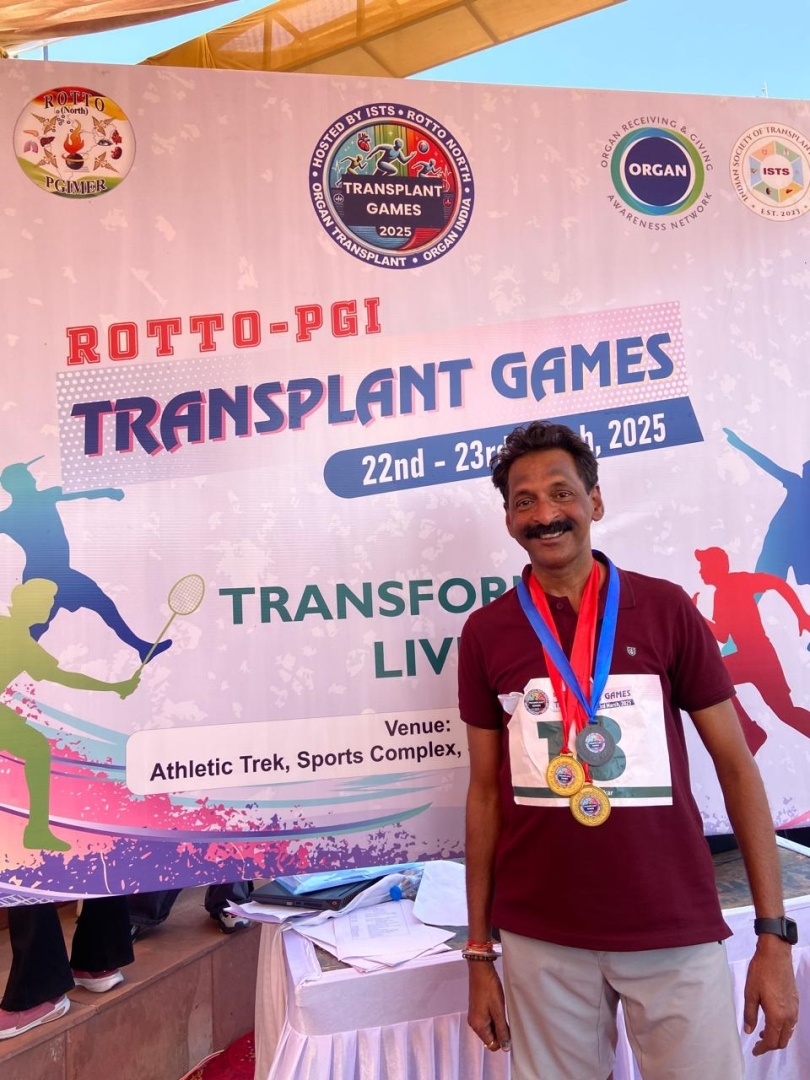 ﻿Umesh wins 2 gold, 1 bronze at National Transplant Games